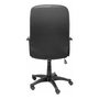 Fauteuil Villa Mécanisme d'inclinaison Cuir écologique Noir Structure polyamide noire Accoudoirs fixes Sans appui-tête Roulettes en nylon 50 mm