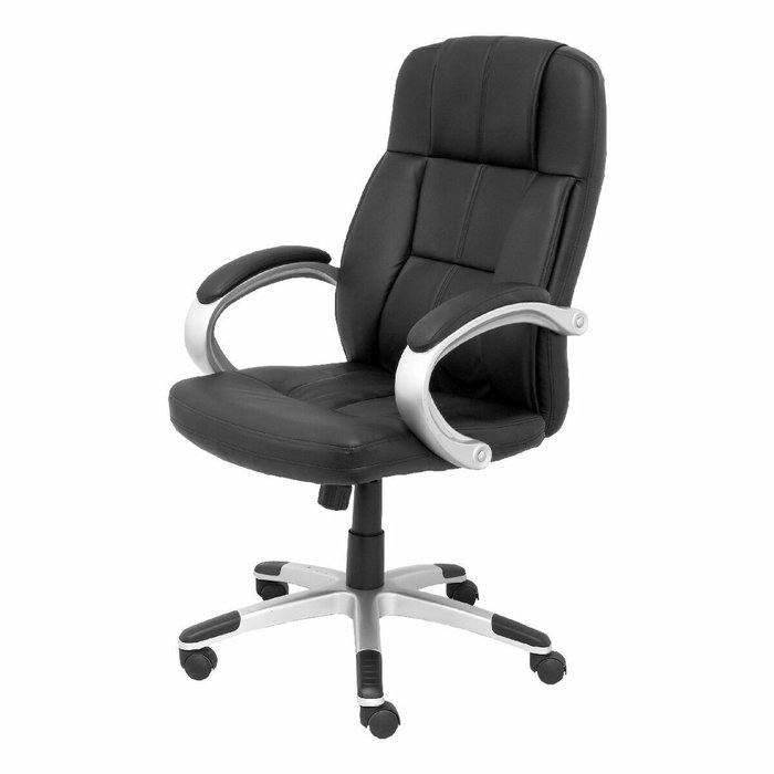FORÖL Fauteuil Tobarra Noir en Cuir Écologique
