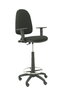 Tabouret Aýna taburete Contact permament de base Tissu Noir Structure polyamide noire Accoudoir 1D Sans appui-tête Roulettes en nylon 50 mm