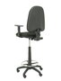 Tabouret Aýna taburete Contact permament de base Tissu Noir Structure polyamide noire Accoudoir 1D Sans appui-tête Roulettes en nylon 50 mm