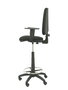 Tabouret Aýna taburete Contact permament de base Tissu Noir Structure polyamide noire Accoudoir 1D Sans appui-tête Roulettes en nylon 50 mm