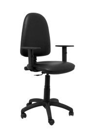 PIQUERAS Y CRESPO Chaise de bureau Aýna, Simili cuir noir