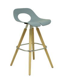 Tabouret Tauko Fixe/Sans mécanisme Bois Bleu Non applicable Sans accoudoirs Sans appui-tête Sans roulettes