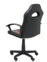 Chaise gaming Mohedas Pivotant Cuir écologique Noir Structure polyamide noire Accoudoirs fixes Sans appui-tête Roulettes en nylon 50 mm
