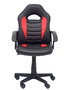 Chaise gaming Mohedas Pivotant Cuir écologique Noir Structure polyamide noire Accoudoirs fixes Sans appui-tête Roulettes en nylon 50 mm