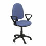 PIQUERAS Y CRESPO Chaise de bureau Aýna bleu clair avec accoudoirs fixes