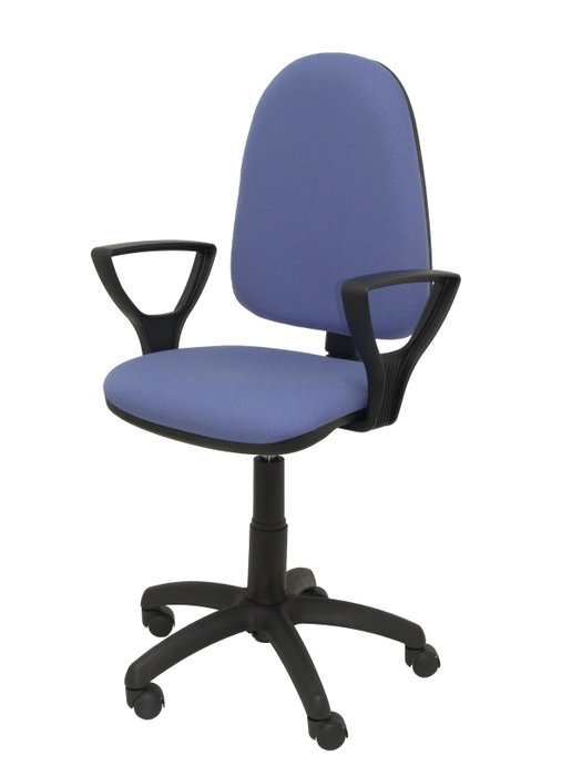 PIQUERAS Y CRESPO Chaise de bureau Aýna bleu clair avec accoudoirs fixes