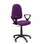 PIQUERAS Y CRESPO Chaise de bureau Aýna violette avec accoudoirs fixes