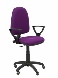 PIQUERAS Y CRESPO Chaise de bureau Aýna violette avec accoudoirs fixes