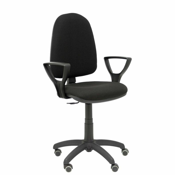 PIQUERAS Y CRESPO Chaise de bureau Aýna noire avec accoudoirs fixes