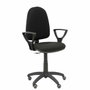 PIQUERAS Y CRESPO Chaise de bureau Aýna noire avec accoudoirs fixes
