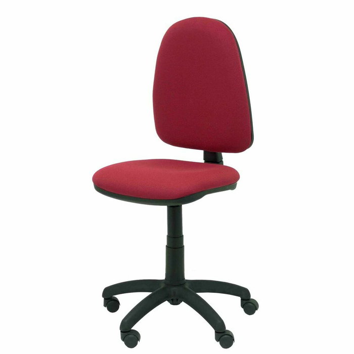 PIQUERAS Y CRESPO Chaise de bureau Aýna, tissu grenat, sans accoudoirs