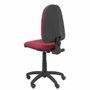 PIQUERAS Y CRESPO Chaise de bureau Aýna, tissu grenat, sans accoudoirs