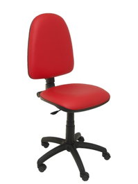 PIQUERAS Y CRESPO Chaise de bureau Aýna rouge en simili cuir