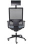 Piqueras y Crespo Chaise de bureau Horna avec mécanisme synchro, gris et noir