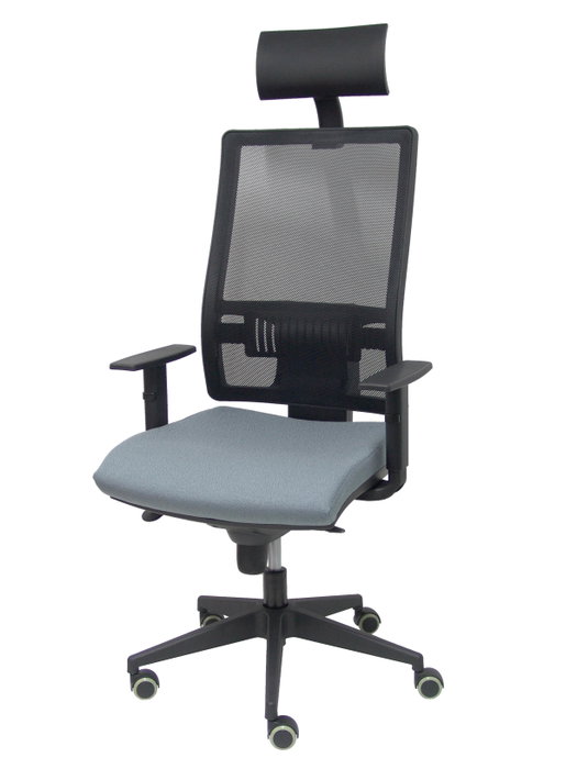 Piqueras y Crespo Chaise de bureau Horna avec mécanisme synchro, gris et noir