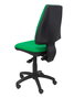 Chaise Elche Asynchrone Tissu Vert Structure polyamide noire Sans accoudoirs Sans appui-tête Roulettes en nylon 50 mm