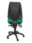 Chaise Elche Asynchrone Tissu Vert Structure polyamide noire Sans accoudoirs Sans appui-tête Roulettes en nylon 50 mm