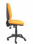 Chaise Elche Asynchrone Tissu Orange Structure polyamide noire Sans accoudoirs Sans appui-tête Roulettes en nylon 50 mm
