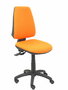 Chaise Elche Asynchrone Tissu Orange Structure polyamide noire Sans accoudoirs Sans appui-tête Roulettes en nylon 50 mm
