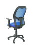 Chaise Jorquera Synchro 5 positions tissu Bleu Structure polyamide noire Accoudoir 1D Sans appui-tête Roulettes en nylon 50 mm
