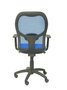 Chaise Jorquera Synchro 5 positions tissu Bleu Structure polyamide noire Accoudoir 1D Sans appui-tête Roulettes en nylon 50 mm