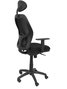 Piqueras y Crespo Chaise de Bureau Jorquera avec Appui-tête et Mécanisme Synchrone Noir