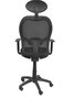 Piqueras y Crespo Chaise de Bureau Jorquera avec Appui-tête et Mécanisme Synchrone Noir