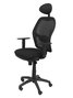 Piqueras y Crespo Chaise de Bureau Jorquera avec Appui-tête et Mécanisme Synchrone Noir