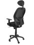 Piqueras y Crespo Chaise de Bureau Jorquera avec Appui-tête et Mécanisme Synchrone Noir