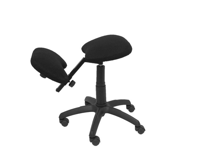 Chaise Lietor Pivotant Tissu Noir Structure polyamide noire Sans accoudoirs Sans appui-tête Roulettes en nylon 50 mm