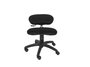 Chaise Lietor Pivotant Tissu Noir Structure polyamide noire Sans accoudoirs Sans appui-tête Roulettes en nylon 50 mm