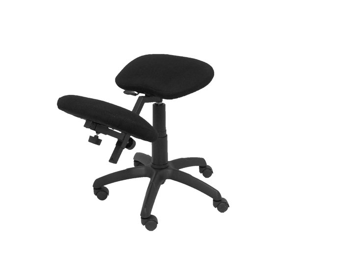 Chaise Lietor Pivotant Tissu Noir Structure polyamide noire Sans accoudoirs Sans appui-tête Roulettes en nylon 50 mm