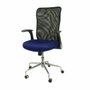 PIQUERAS Y CRESPO Chaise de Bureau Minaya Bleu et Noir avec Accoudoirs Relevables