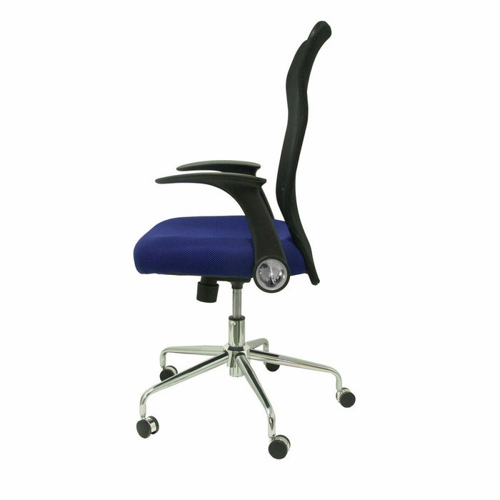 PIQUERAS Y CRESPO Chaise de Bureau Minaya Bleu et Noir avec Accoudoirs Relevables