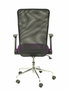 Chaise Minaya Mécanisme d'inclinaison tissu Pourpre Maille Noir Structure chromée Accoudoirs relevables Sans appui-tête Roulettes en nylon 50 mm