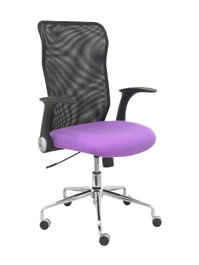 PIQUERAS Y CRESPO Chaise de Bureau Minaya Violet Lila avec Accoudoirs Relevables