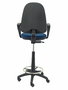 Tabouret Aýna taburete Contact permament de base Tissu Bleu foncé Structure polyamide noire Accoudoirs fixes Sans appui-tête Roulettes en nylon 50 mm