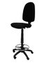Tabouret Aýna taburete Contact permament de base Tissu Noir Structure polyamide noire Sans accoudoirs Sans appui-tête Roulettes en nylon 50 mm