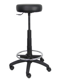 PIQUERAS Y CRESPO Tabouret Tolosa Pivotant Noir Simili-cuir