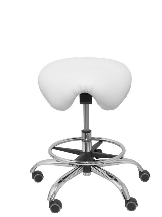 Tabouret Zarza Mécanisme d'inclinaison Cuir écologique Non applicable Maille Blanc Structure chromée Sans accoudoirs Sans appui-tête Roulettes pour moquette Tabouret Zarza Mécanisme d'inclinaison Cuir écologique Non applicable Maille Blanc Structure chromée Sans accoudoirs Sans appui-tête Roulettes pour moquette