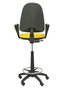 Tabouret Aýna taburete Contact permament de base Tissu Jaune Structure polyamide noire Accoudoirs fixes Sans appui-tête Roulettes en nylon 50 mm