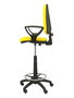 Tabouret Aýna taburete Contact permament de base Tissu Jaune Structure polyamide noire Accoudoirs fixes Sans appui-tête Roulettes en nylon 50 mm