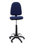 Tabouret Aýna taburete Contact permament de base Tissu Bleu foncé Structure polyamide noire Sans accoudoirs Sans appui-tête Roulettes pour moquette
