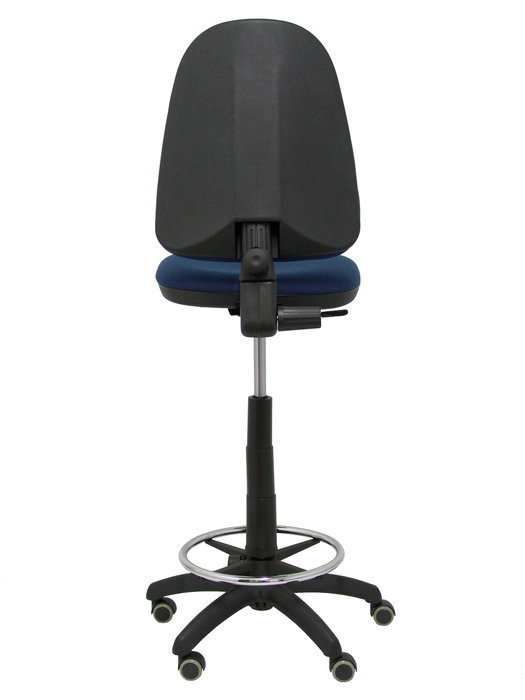 Tabouret Aýna taburete Contact permament de base Tissu Bleu foncé Structure polyamide noire Sans accoudoirs Sans appui-tête Roulettes pour moquette