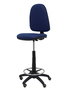 Tabouret Aýna taburete Contact permament de base Tissu Bleu foncé Structure polyamide noire Sans accoudoirs Sans appui-tête Roulettes pour moquette