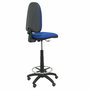 Tabouret Aýna taburete Contact permament de base Tissu Bleu Structure polyamide noire Sans accoudoirs Sans appui-tête Roulettes pour moquette