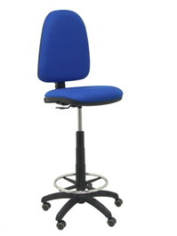 Tabouret Aýna taburete Contact permament de base Tissu Bleu Structure polyamide noire Sans accoudoirs Sans appui-tête Roulettes pour moquette
