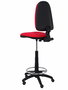 Tabouret Aýna taburete Contact permament de base Tissu Rouge Structure polyamide noire Sans accoudoirs Sans appui-tête Roulettes pour moquette