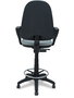 Tabouret Aýna taburete Contact permament de base Tissu Gris Structure polyamide noire Accoudoirs fixes Sans appui-tête Roulettes pour moquette
